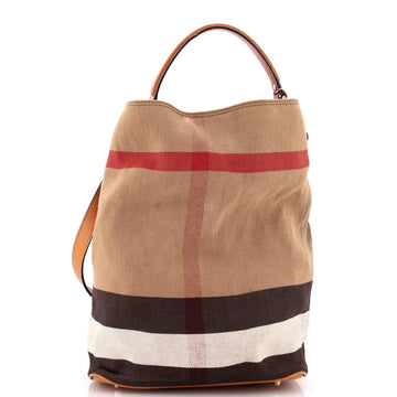 Burberry Ashby Bag House Check Canvas Medium
