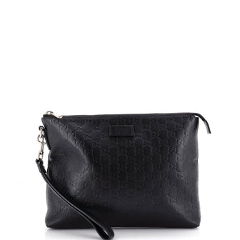 Gucci Signature Soft Wristlet Guccissima Leather