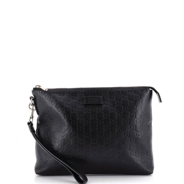 Gucci Signature Soft Wristlet Guccissima Leather