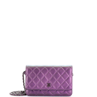 Chanel Wallet on Chain Quilted Metallic Lambskin