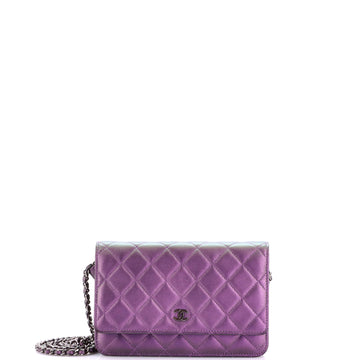 Chanel Wallet on Chain Quilted Metallic Lambskin