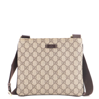 Gucci Zip Top Messenger Bag GG Coated Canvas Small