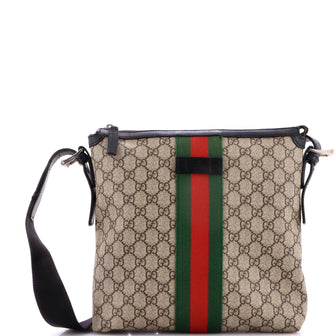 Gucci Web Messenger Bag GG Coated Canvas Medium