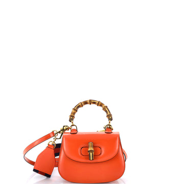 Gucci Bamboo 1947 Top Handle Bag Leather Mini