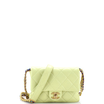 Chanel Twist Your Buttons Flap Bag Quilted Caviar Small