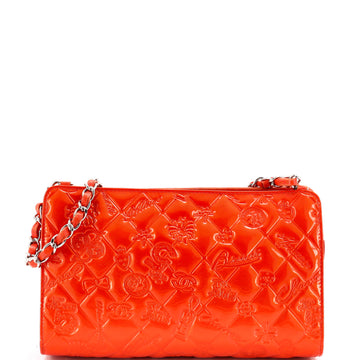 Chanel Lucky Symbols Pochette Embossed Quilted Patent