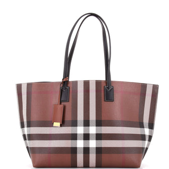 Burberry Soft Tote Check E-Canvas Medium