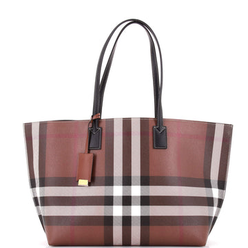 Burberry Soft Tote Check E-Canvas Medium