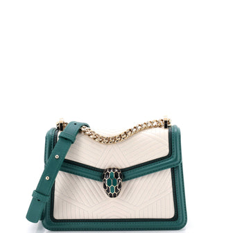 Bvlgari Serpenti Forever Top Handle Bag Quilted Leather Small