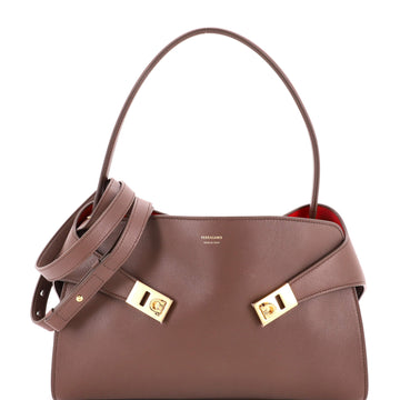 Salvatore Ferragamo Hug Shoulder Bag Leather Medium