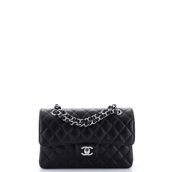 Chanel Classic Double Flap Bag Quilted Caviar Small