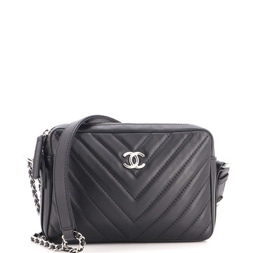 Chanel Promenade Camera Bag Chevron Lambskin Small