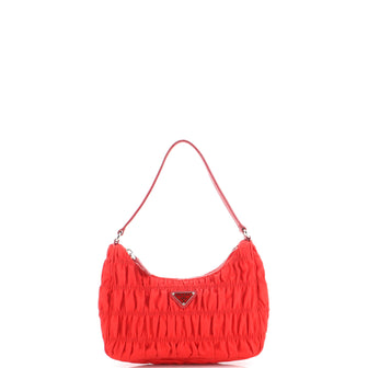 Prada Hobo Tessuto Gaufre with Saffiano Mini