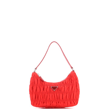 Prada Hobo Tessuto Gaufre with Saffiano Mini