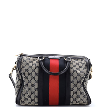 Gucci Vintage Web Boston Bag GG Canvas Medium