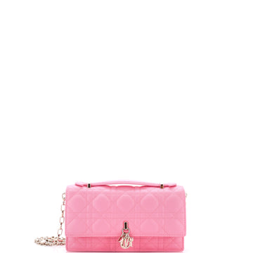 Christian Dior My Dior Top Handle Flap Bag Cannage Quilt Lambskin Mini