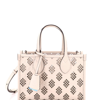 Gucci Convertible Tote GG Debossed Laser Cut Leather Small