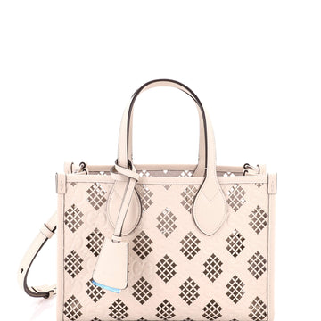Gucci Convertible Tote GG Debossed Laser Cut Leather Small