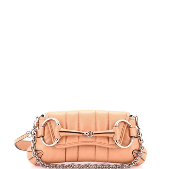 Gucci Horsebit Chain Shoulder Bag Vertical Quilted Leather Small