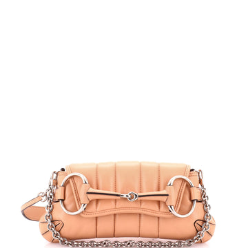 Gucci Horsebit Chain Shoulder Bag Vertical Quilted Leather Small