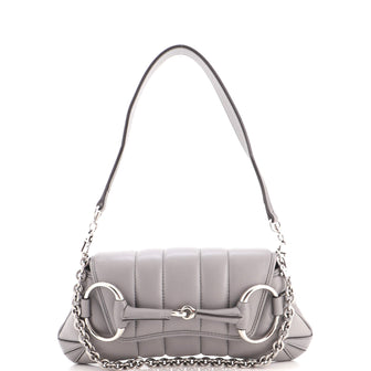 Gucci Horsebit Chain Shoulder Bag Vertical Quilted Leather Small