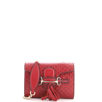 Gucci Emily Chain Flap Bag Microguccissima Leather Mini
