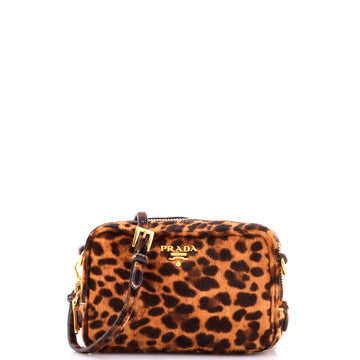 Prada Camera Shoulder Bag Printed Calf Hair Small
