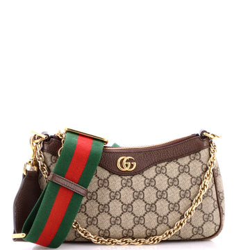 Gucci Ophidia Charm Shoulder Bag GG Coated Canvas Small