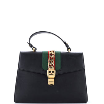 Gucci Sylvie Top Handle Bag Leather Medium