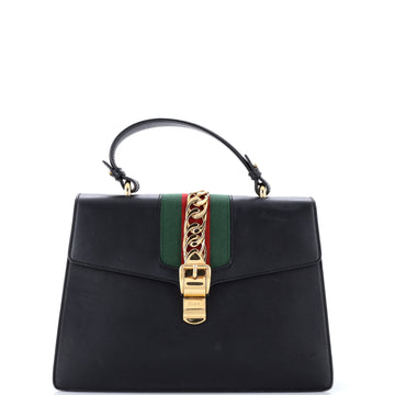 Gucci Sylvie Top Handle Bag Leather Medium