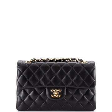 Chanel Vintage Classic Double Flap Bag Quilted Lambskin Small
