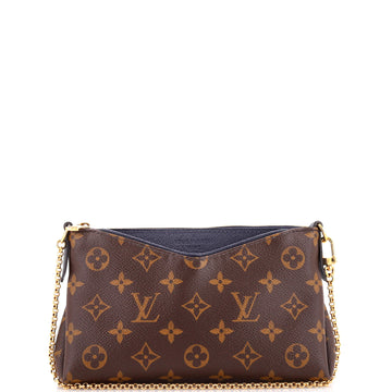 Louis Vuitton Pallas Clutch Monogram Canvas with Leather