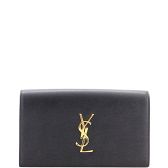 Saint Laurent Classic Monogram Clutch Leather Long
