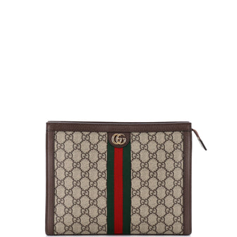 Gucci Ophidia Pouch GG Coated Canvas Medium