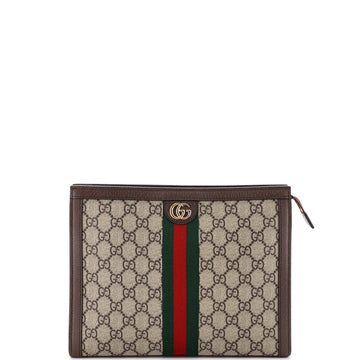 Gucci Ophidia Pouch GG Coated Canvas Medium