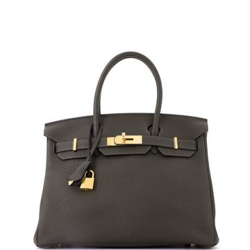 Hermes Birkin Handbag Ecorce Togo with Gold Hardware 30