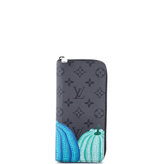 Louis Vuitton Zippy Wallet Yayoi Kusama Pumpkins Reverse Monogram Eclipse Canvas Vertical