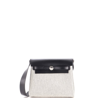Hermes Herbag Zip Toile and Leather 20