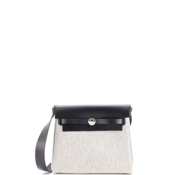 Hermes Herbag Zip Toile and Leather 20