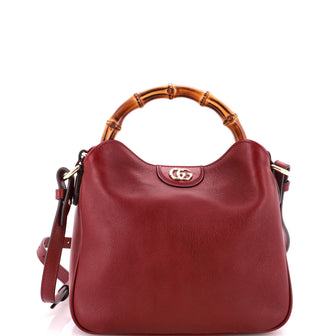 Gucci Diana NM Bamboo Shoulder Bag Leather Small