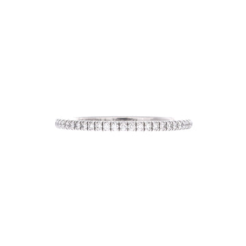 Cartier Etincelle de Cartier Eternity Wedding Band Ring 18K White Gold Diamonds 1.5mm