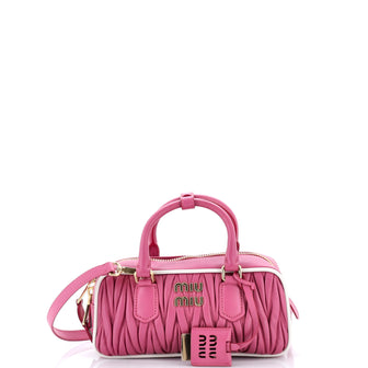 Miu Miu Arcadie Top Handle Bag Matelasse Leather Regular