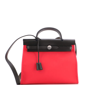 Hermes Herbag Zip Leather and Toile 31