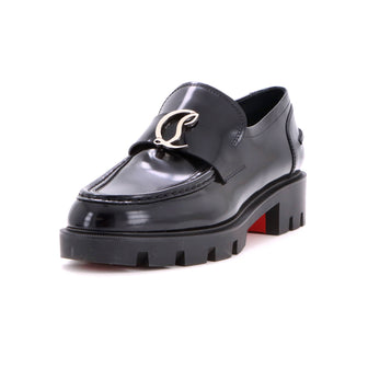 Christian Louboutin Women's CL Moc Lug Sole Loafers Leather