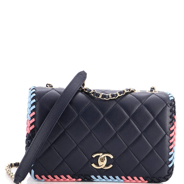 Chanel Whipstitch Flap Bag Quilted Lambskin Medium