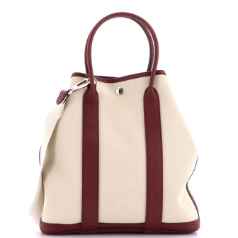 Hermes Garden File Tote Toile and Leather 28