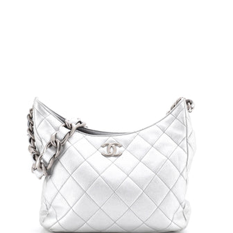 Chanel Funky Town Chain Hobo Quilted Lambskin Large
