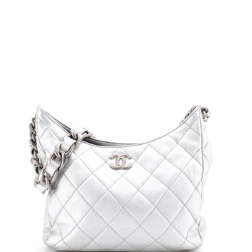 Chanel Funky Town Chain Hobo Quilted Lambskin Large