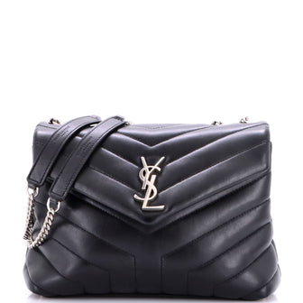 Saint Laurent Loulou Shoulder Bag Matelasse Chevron Leather Small