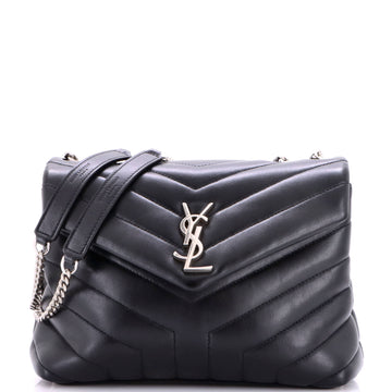 Saint Laurent Loulou Shoulder Bag Matelasse Chevron Leather Small